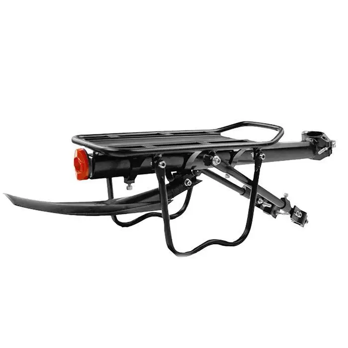 Clearance Outdoor Riding Black Aluminum Alloy Bicycle Mountain 35.5 x 14.5cm/14.0 x 5.7inch Bike Luggage Carrier Kit 14