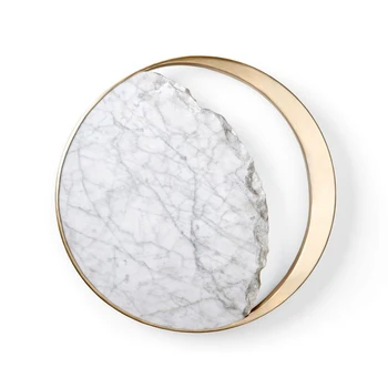 

Postmodern Wall Lamp Simple Home Bedroom Wall Light Creative Natural Marble Light Luxury Showroom Window