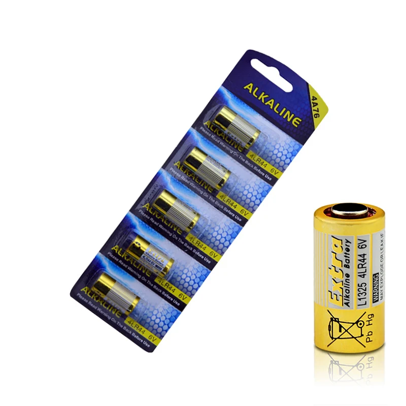 

5pcs/lot 4LR44 476A L1325 6V Dry Alkaline Battery Cells Car Remote Watch Toys Calculator High Capacity