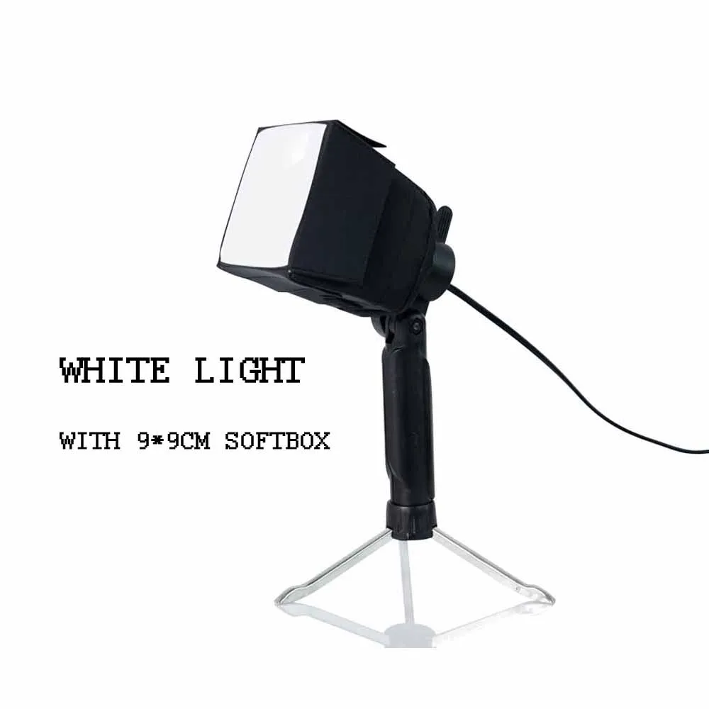 Светодиодный настольный небольшой студийный теплый/белый ручной дополнение освещение для фотографии - Цвет: White light softbox