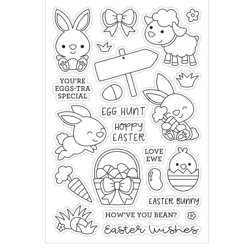 

Rabbit Transparent Clear Stamps /Seal for DIY scrapbooking/photo album Decorative sheets