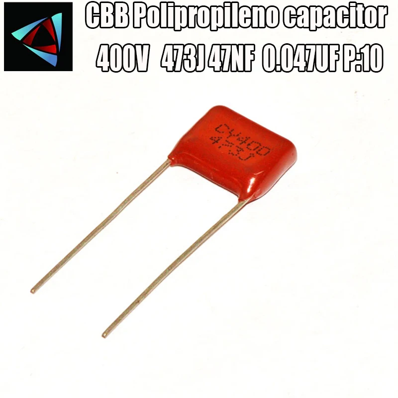 

22 pcs 400V 473J 47NF 0.047UF Pitch 10mm CBB filme de Polipropileno capacitor