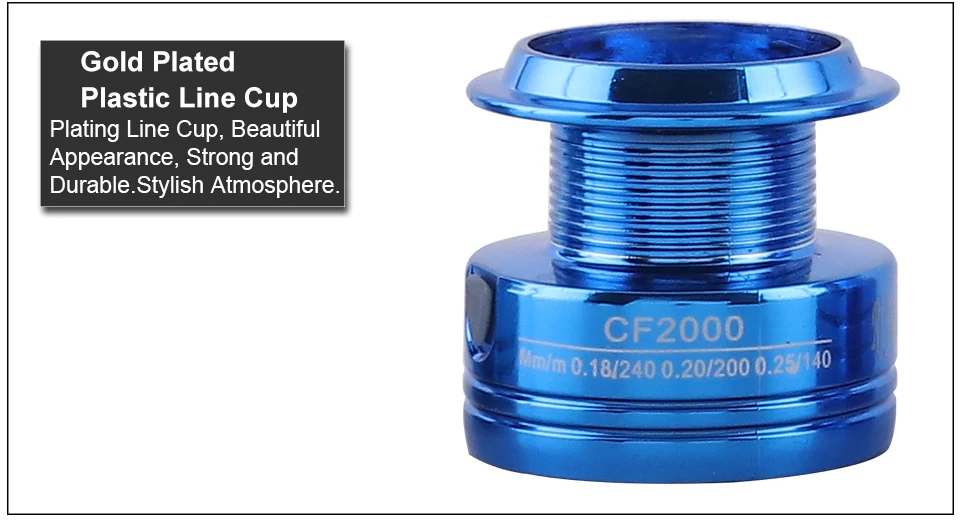 GLUREE Plating Fishing Spinning Reel Carp Fishing Reel CF1000~6000 10BB 5.21 Gilded Line Cup LeftRight Handle Saltwater Wheel (13)