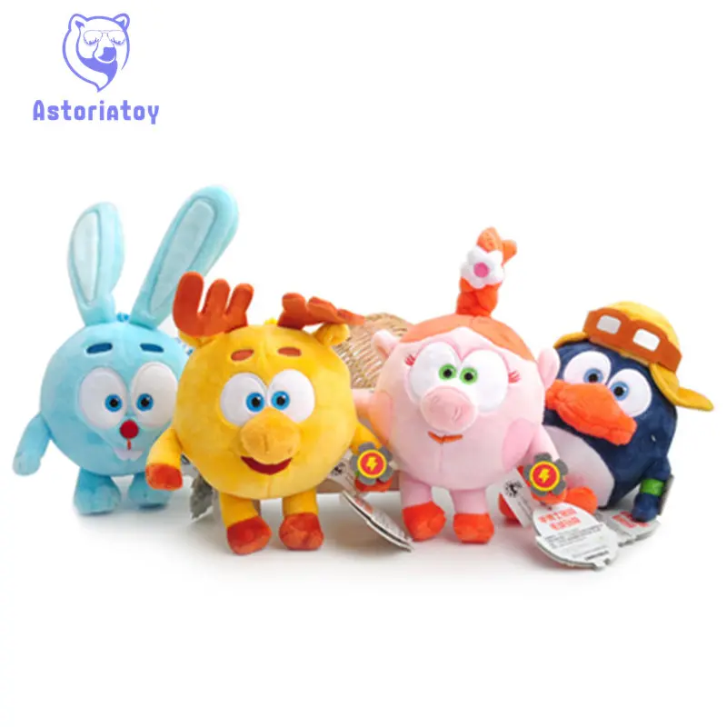 

Malyshariki Smeshariki Stuffed Animals 15-20cm Russian Cartoon Plush Toys Pendant Kikoriki Toy for children Kids Gifts pendant