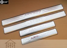 door sill strip for 2013 Chery ARRIZO 7 stainless steel Threshold strip welcome pedal exterior decoration strip body protector