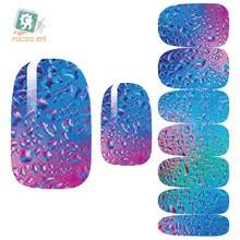 Rocooart K5640 Nail Art Stickers Mysterious Blue Ocean Drops Water Transfer Nail Sticker 3d Manicure Minx