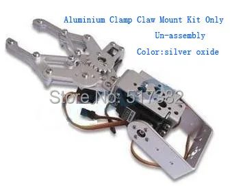 1 Set 2 DOF Aluminum Robot Arm Clamp Claw Mount Kit No servo Un assembly Fit