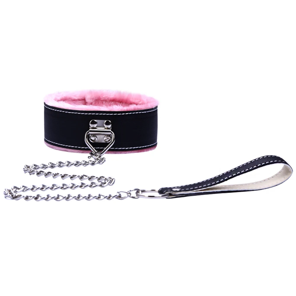 Секс ошейники для взрослых ошейник с цепочкой поводок наручники интимные