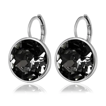 Классические серьги-гвоздики с австрийскими кристаллами ювелирные изделия из сплава золотого цвета милые ювелирные изделия Модные женские аксессуары