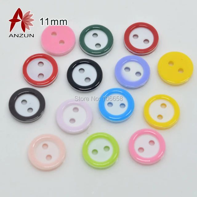  12 Pcs Yellow Sewing Buttons 4 Hole Round Buttons 0.4