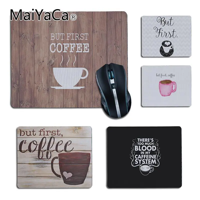 MaiYaCa OK but first coffee компьютерный коврик для мыши ноутбука популярный