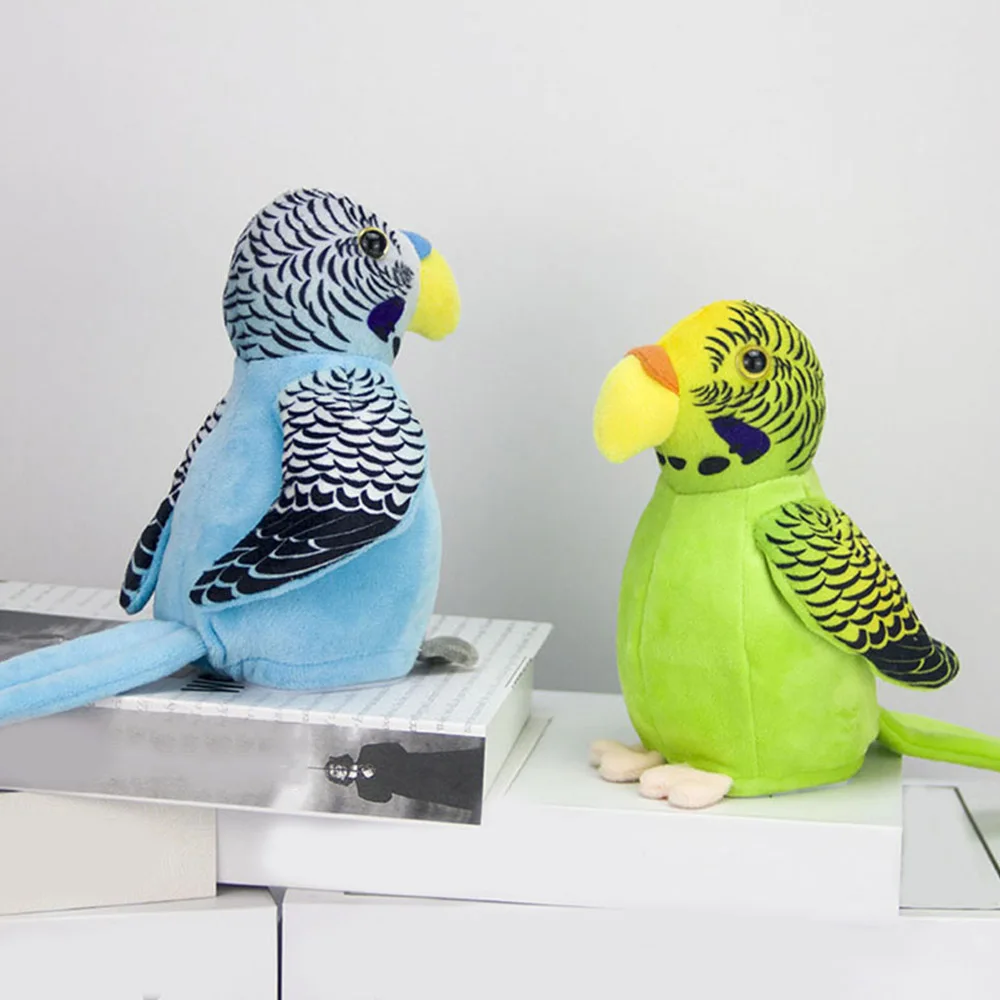 Милые детские Электронные Домашние животные говорящие игрушечные попугаи забавная звукозапись повторная говорящая плюшевая обучающая
