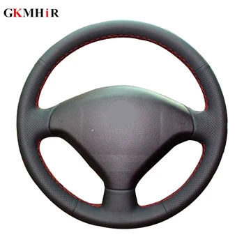 

DIY Black Steering Wheel Cover Artificial Leather Car Steering Wheel Cover for Peugeot 307