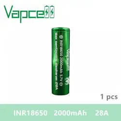 1 шт. Vapcell 18650 2000 мАч 28A 3,7 в перезаряжаемые батарея высокое мощность электронный дым E-CIG сигарет новый продукт 2018