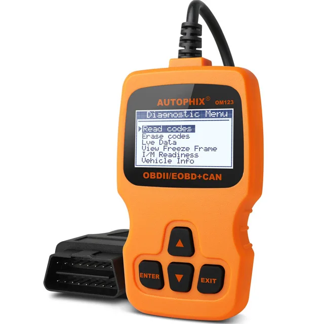 Autophix Om123 OBD2 автомобильный сканер многоязычный диагностический инструмент двигателя PK AD310 NL100 ELM327 CR3001 Универсальный считыватель кодов - Цвет: Цвет: желтый