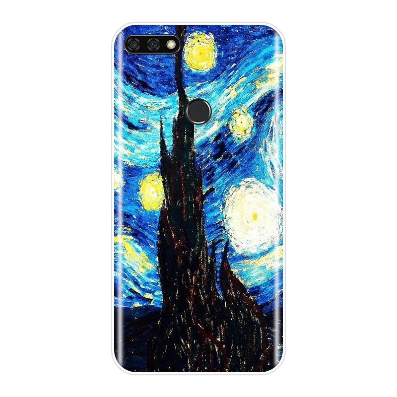 Мягкая задняя крышка для huawei Honor 8X MAX 10 9 8 Van Gogh Art чехол для телефона силиконовый для huawei Honor 7 8 9 10 Lite 7S 7X 7A 7C Pro