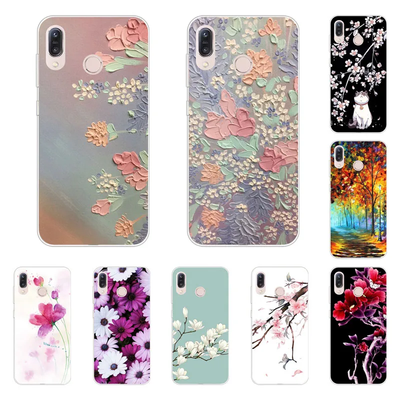 

For Asus zenFone MAX M1 ZB555KL Case,Silicon Full flower Painting Soft TPU Back Cover for Asus zenFone MAX M1 ZB555KL Phone bags