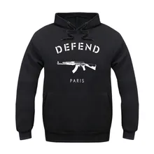 Die neue 2016 herbst und winter VERTEIDIGEN paris AK47 Mit Kapuze Sweatshirts Hoodies Männer Frauen Langarm Oberbekleidung Hip Hop Hoodie