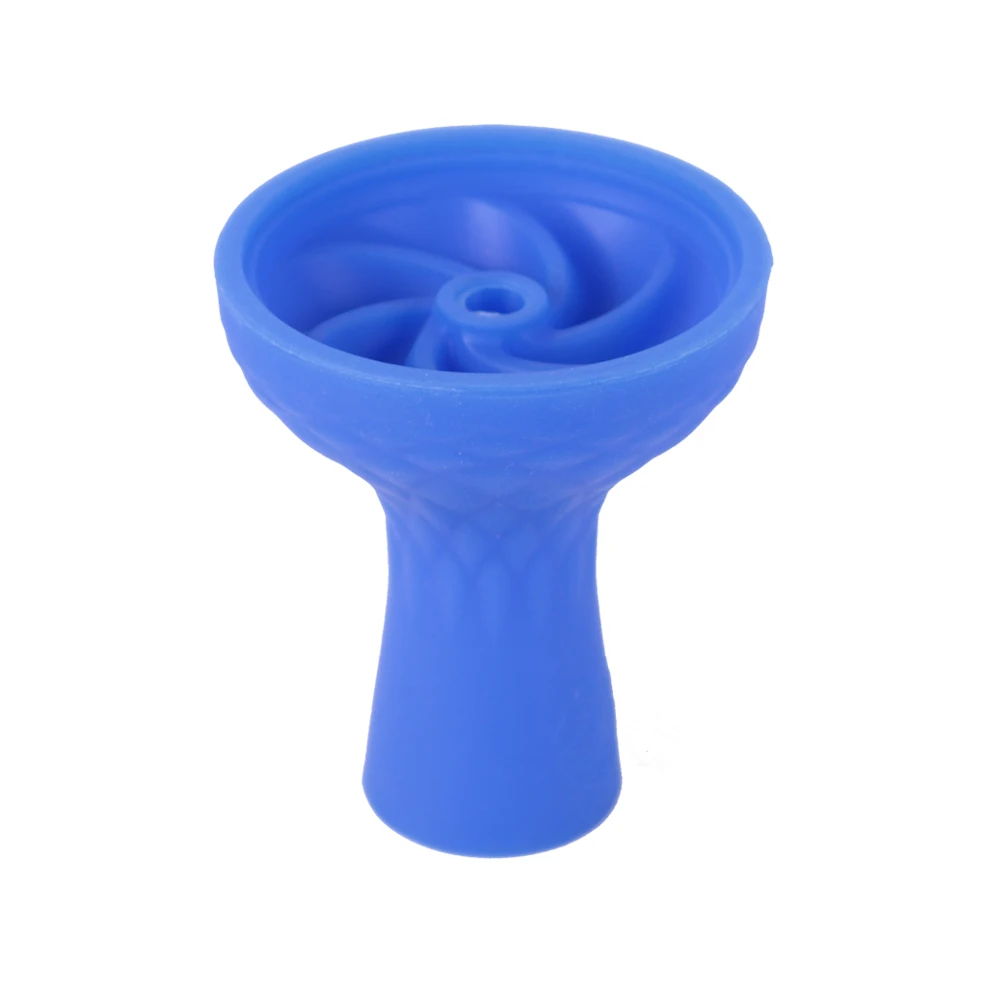 Силиконовый кальян табачная чаша с металлическим держатель угля для кальяна Nargile Sheesha Chicha Cachimbas кальян чаша аксессуары - Цвет: blue bowl