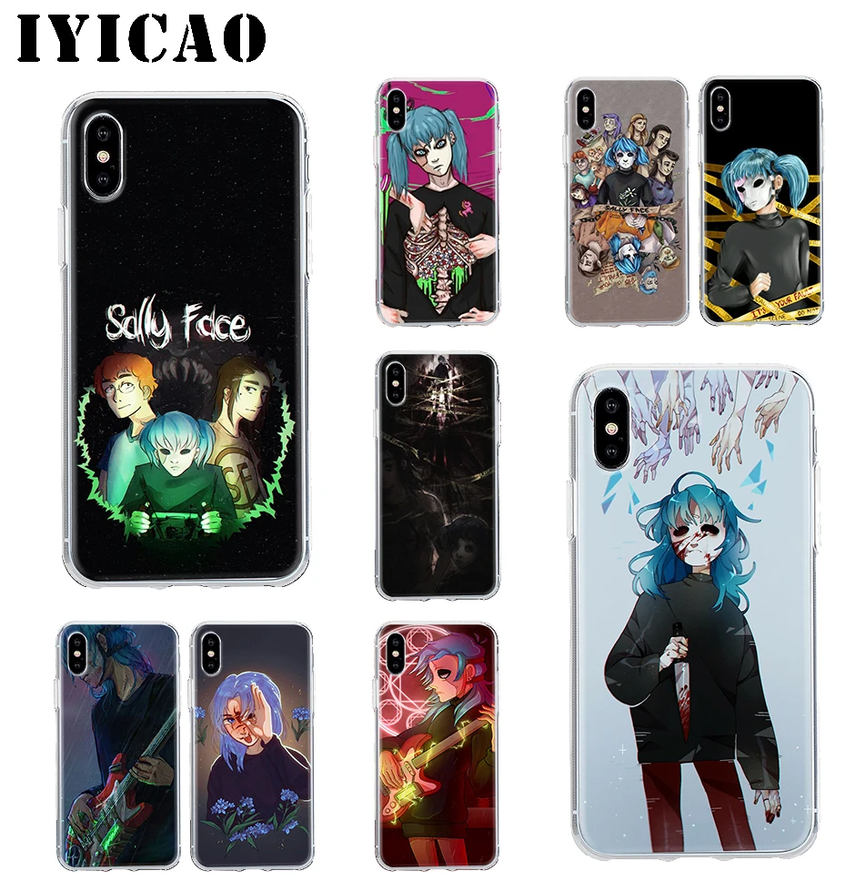 IYICAO Sally Face Game Жесткий Чехол для iPhone 4 4S 5 5S Se 6 7 7plus 8 8Plus X XS MAX XR 6s Plus 11 pro