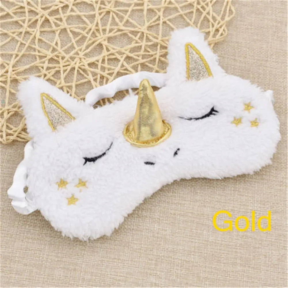 1PC Unicorn Cute Sleeping Mask Eye Shade Cover Patch for Girl Kid Teen Blindfold Travel Makeup Eye Care Tools Night Accessories