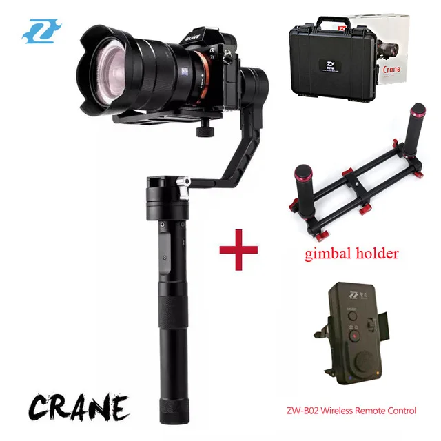 

Zhiyun Crane 3 axis Handheld Stabilizer Gimbal for DSLR Canon Cameras Support 1.2KG Zhiyun DSLR Crane gimbal Free Shipping