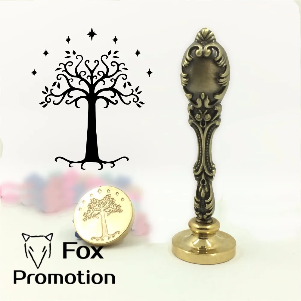 

New Hot Lord of the rings wax seal stamp with metal handle,Scrapbooking DIY Ancient Seal Retro Stamp Vintage Gift rohan tree