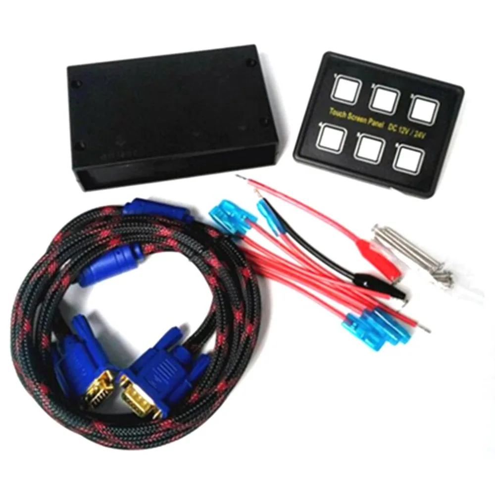 

RV Car 6-bit Touch Blue White Light Black Combination Panel Digital Voltmeter Combination Panel for Ship Bus