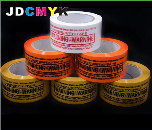 

English text packaging tapes ,seal tape for box! 6cmX100M long Security Tape Warning packing Sticker