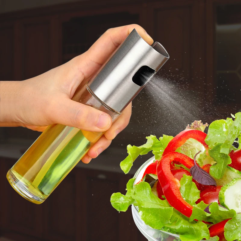INMYLIF Olive Oil Spray Bottles Vinegar Dispenser Stainless Steel
