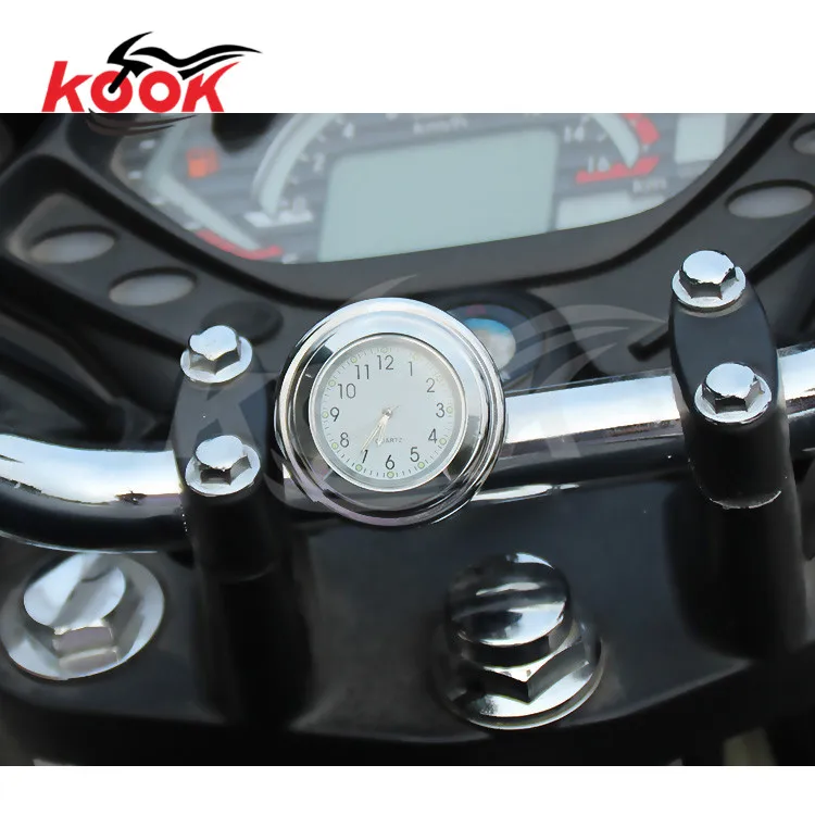 chrome motorcycle Mount Clock for yamaha honda suzuki kawasaki harley