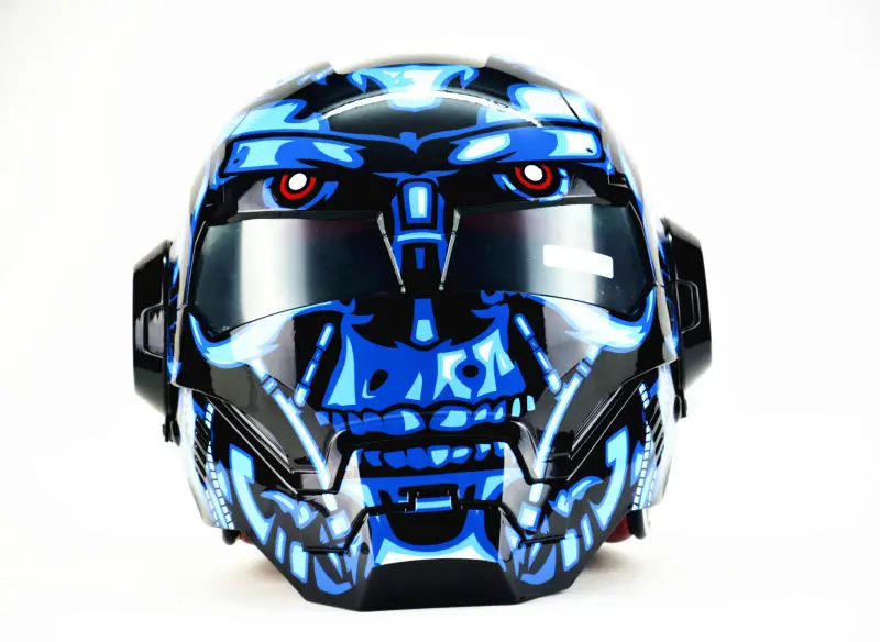 Masei ABS Терминатор синий мужской женский Железный человек шлем мотоциклетный шлем половина шлем с открытым лицом шлем-каска
