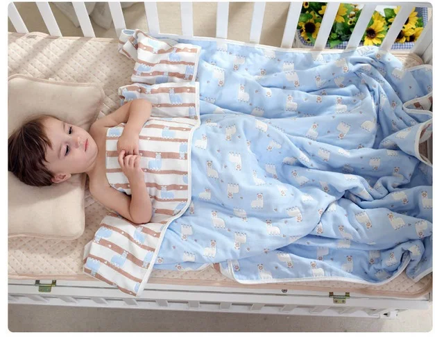 Toalha de Banho do Bebê Milagre Bebê Swaddle Musselina Algodão 6 Camadas Recém-nascido Cobertores Bebe Recebendo Envoltório Infantil 60*80cm 100% 6 Cobertores e mantas