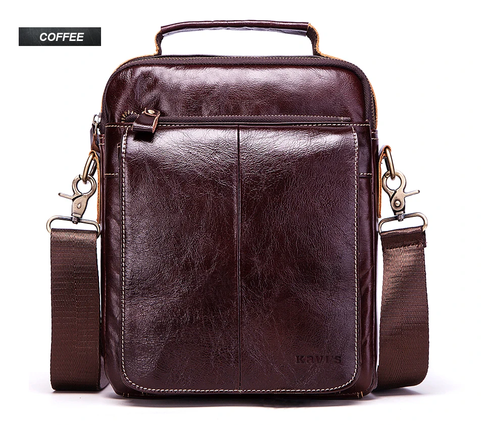 Мужские сумки KAVIS, натуральная кожа, сумка на плечо, Мужская классическая деловая сумка через плечо, дизайнерская коровья кожа, высокое качество, сумка-мессенджер для путешествий