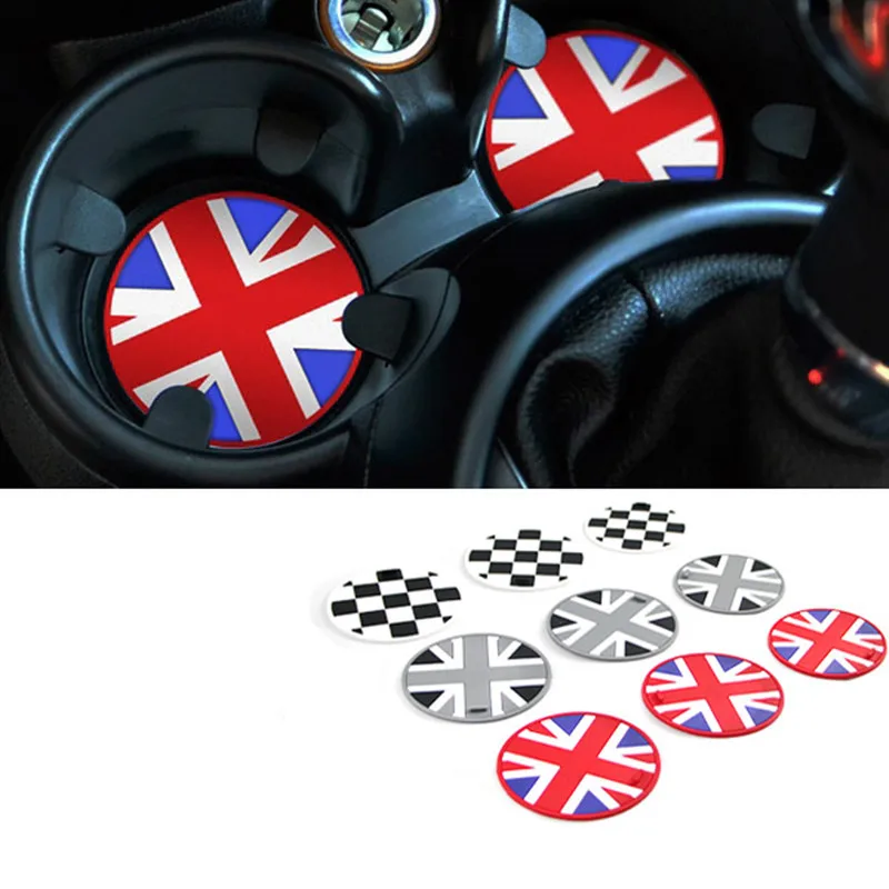 Red union jack Cup mats for mini cooper F54 F55 F56 R55 R56 R59 R60
