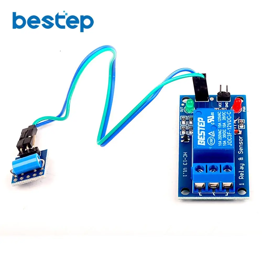 

12V Normally Closed Vibration Sensor Module Plus Relay Module 2-in-1 Module Alarm Triggered Vibration Module