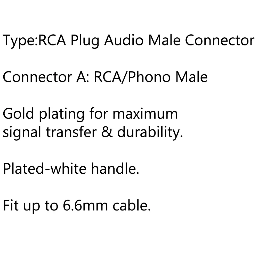 Areyourshop 4 шт. медь RCA штекер аудио кабель Мужской Разъем адаптер разъем пайки штекер Phono для 6,6 мм кабель