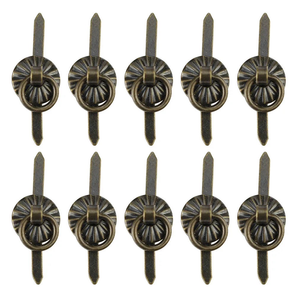 

10 pcs Furniture Door Ring Cabinet Box Handle Decorative Drawer Durable Hardware Kitchen Alloy Multipurpose Home Pull Knobs