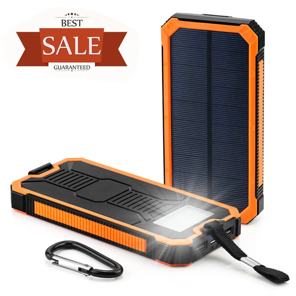 imágenes para Cargador Solar Del Teléfono Celular, 10000 mAh Banco Portable de la Energía Solar de Doble g, htc, nexus smartphone, Cámara Gopro, GPS y imágenes para Cargador Solar Del Teléfono Celular, 10000 mAh Banco Portable de la Energía Solar de Doble g, htc, nexus smartphone, Cámara Gopro, GPS y