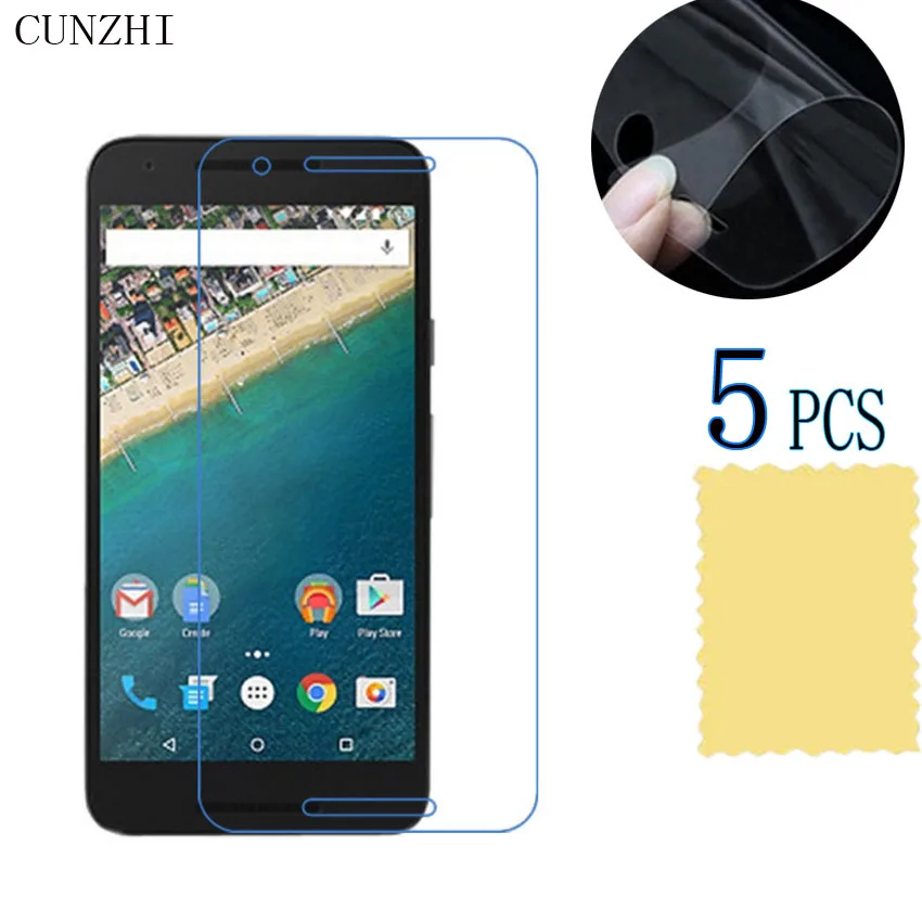 Прозрачная защитная пленка для ЖК-экрана LG Google Nexus 5X ультратонкая из ПЭТ |