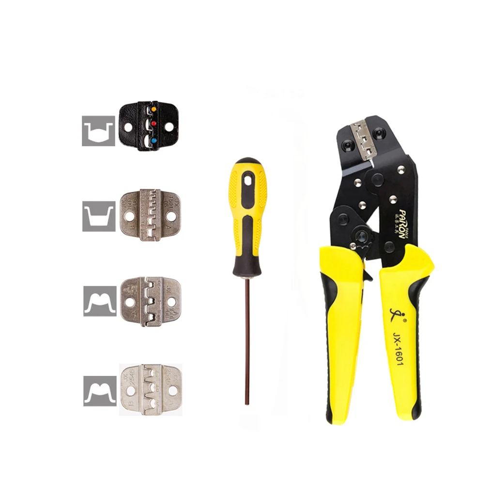 

PARON 4 In 1 Multifunction Wire Crimper Engineering Ratcheting Terminal Crimping Pliers Kit Screwdriver/Terminals Hand Tools