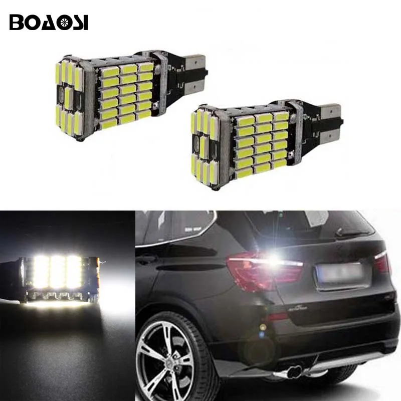 Boaosi 2x Canbus T15 светодиодный Фары заднего хода W16W 4014SMD Автомобильный светодиодный Резервное копирование задний фонарь для BMW 5 серия E60 E61 F10 F11 F07 Mini Cooper