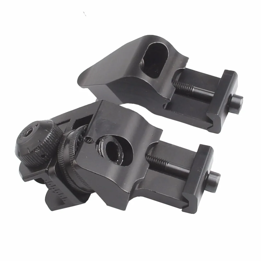 Tactical AR15 Front and Rear Sight 45 Degree Rapid Transition Backup Iron Sight Set RTS Rear Sight RL27-0001-4