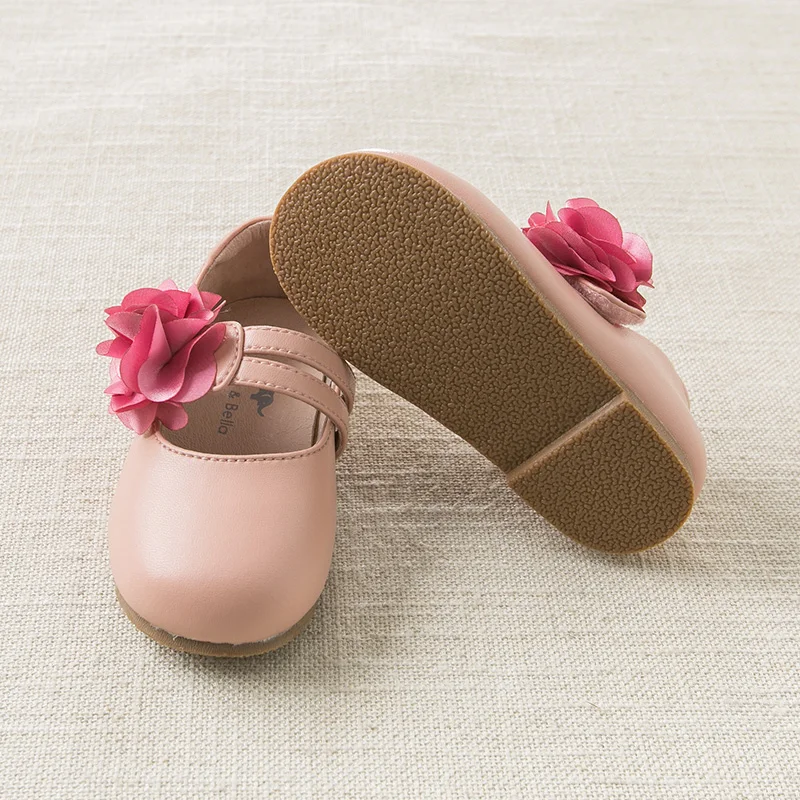 DB11300 Dave Bella весна осень для маленьких девочек розовый цветок кожаная обувь детская брендовая обувь