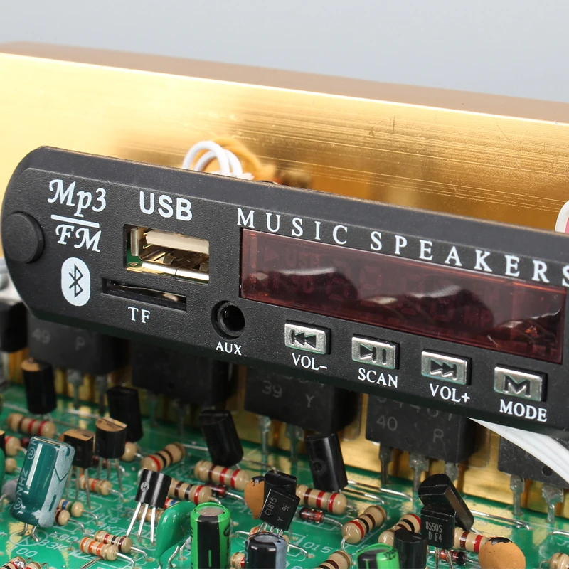 Плата усилителя Bluetooth 80 Вт 2 1 канала сабвуфер Усилитель Аудио плата с AUX FM TF U Disk