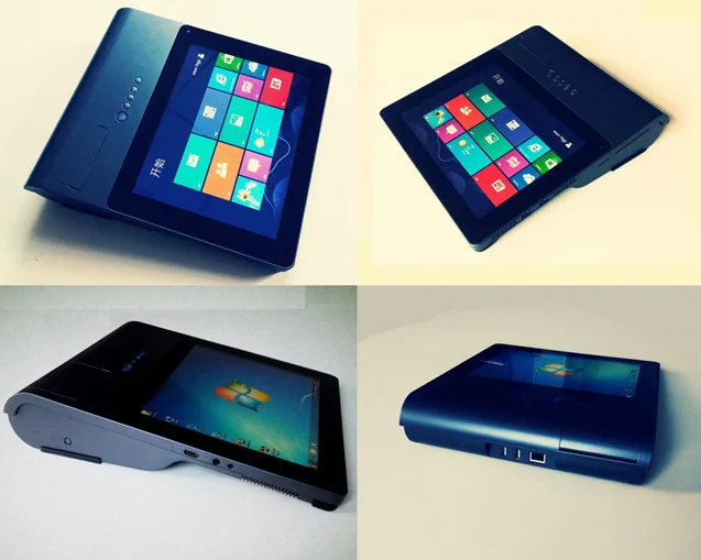 Windowsxp/7/8 os محطة pos مع 9.7 بوصة شاشة لمس مع rfid/psam/wifi/3 جرام/طابعة حرارية/الباركود ماسحة