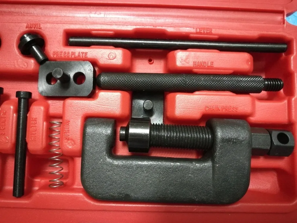 Motorcycle Chain Splitter Breaker Motorbike Riveting Tool Heavy Duty Link O-ring8