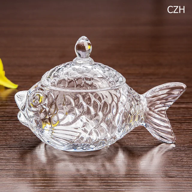 Креативная стеклянная банка для конфет, декоративная Золотая рыбка, ювелирная коробка, канистра, стеклянная посуда, украшение в виде корабля, аксессуары для рукоделия, украшение