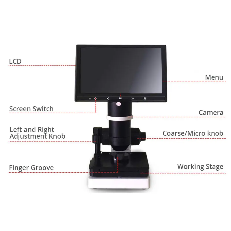 Zoom Digital Microscope Blood Microcirculation Instrument LCD Display Optional Nailfold Capillary Microcirculation Detector