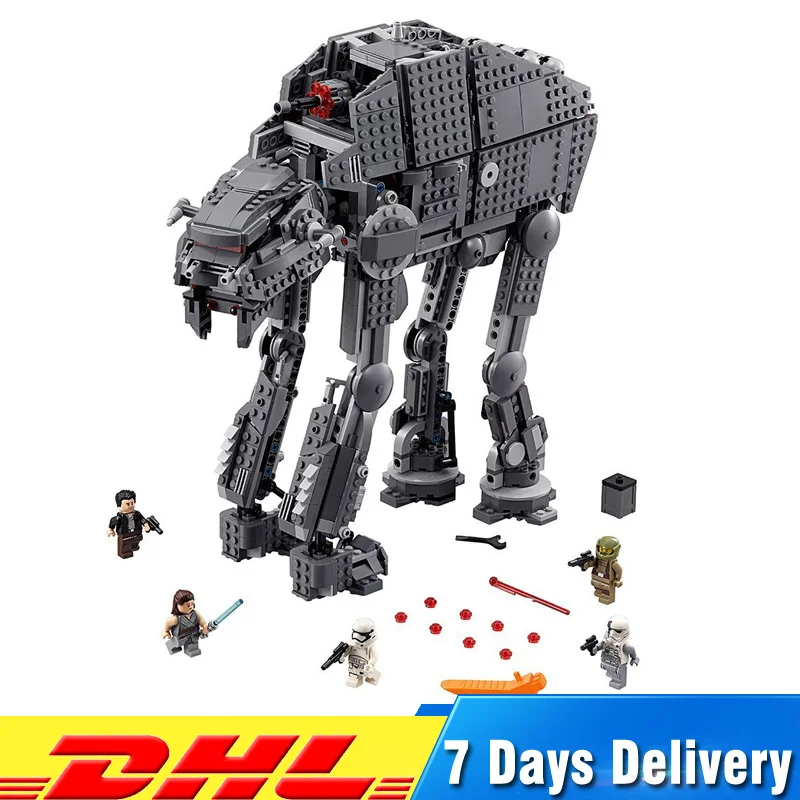 

Lepin 05130 1541Pcs Star Plan The First Order Heavy Assault Walker Model Building Blocks Bricks Funny Toys LegoINGlys 75189 Gift